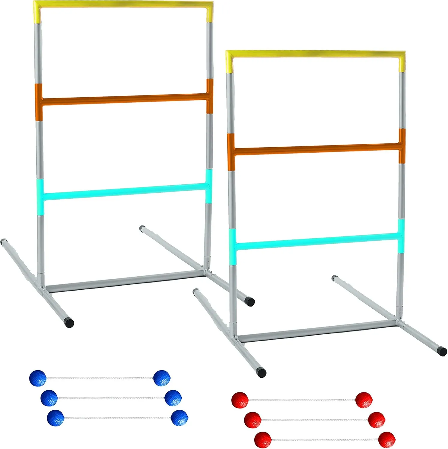 Franklin Sports Ladder Ball Set — Includes 2 Ladder Ball Targets with Weighted Bases and 6 Bolas — Ladder Golf Toss Outdoor Game For Beach or Backyard Fun — Professional, American, and Family Set Options