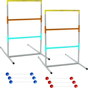 Franklin Sports Ladder Ball Set — Includes 2 Ladder Ball Targets with Weighted Bases and 6 Bolas — Ladder Golf Toss Outdoor Game For Beach or Backyard Fun — Professional, American, and Family Set Options