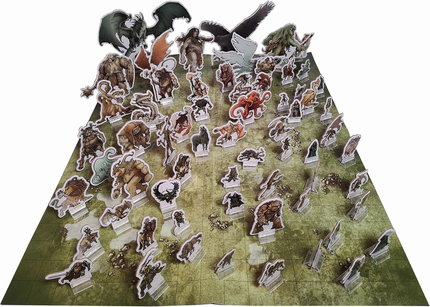 Free League Publishing: Dragonbane: Monsters Standee Set - RPG Accessory, 64 Full-Color Cardboard Characters, Tabletop Roleplaying