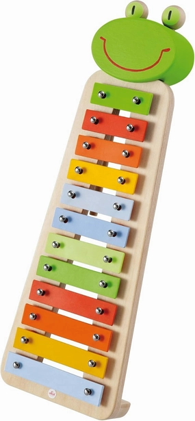Frog Xylophone-incl. Musical Booklet with 5 Songs in 5 Languages