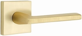 Full Dummy Set, Square Rosette, Helios Lever, Non-Handed, Satin Brass