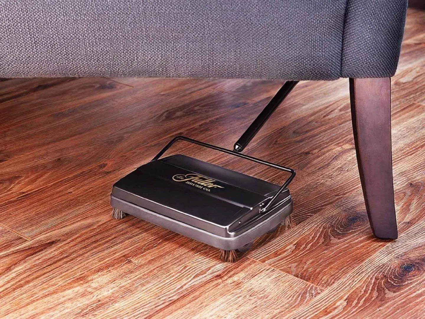 Fuller Brush 17027 Carpet & Floor Sweeper- Mini Stick Cleaner For Hardwood Surfaces, Wood Floors, Laminate, Tile- Small & Portable For The Home Or Office - Cleans Dust Pet Hair- Electrostatic & Silent