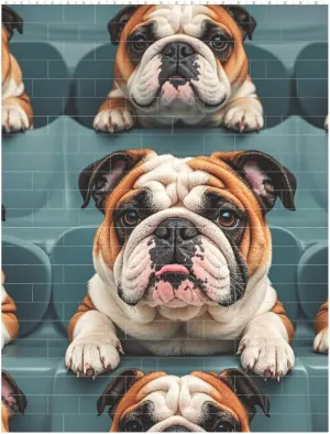 Funny English Bulldog Building Block Puzzle Personalized Building Bricks for Adults Block Puzzle Building DIY Brick Block Puzzles Valentine's Day Gifts for Home Decor Brick Puzzle