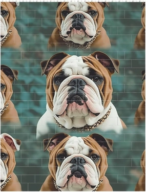 Funny English Bulldog Building Block Puzzle Personalized Building Bricks for Adults Square Shaped Block Puzzle Building Brick Block Puzzles Valentine's Day Gifts for Home Decor Brick Puzzle