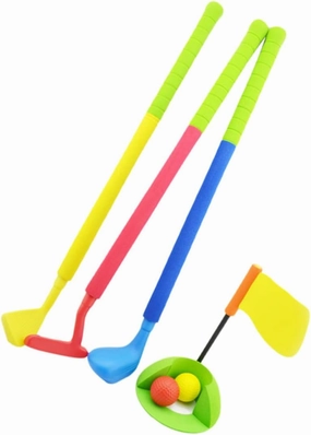 GALPADA 1Set Mini Golf Set for Soft Golf with Balls Clubs Parent Outdoor Activity Fun Sports Plaything for Ages Enhances Coordination and Bonding