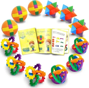 Gamie IQ Challenge Set, Brain Teaser Puzzles, Fun Puzzle Balls with Free Colorful Instruction Guide, Party Games, Includes 12 Fun and Challenging Puzzle Balls, Great Educational Toy for Kids