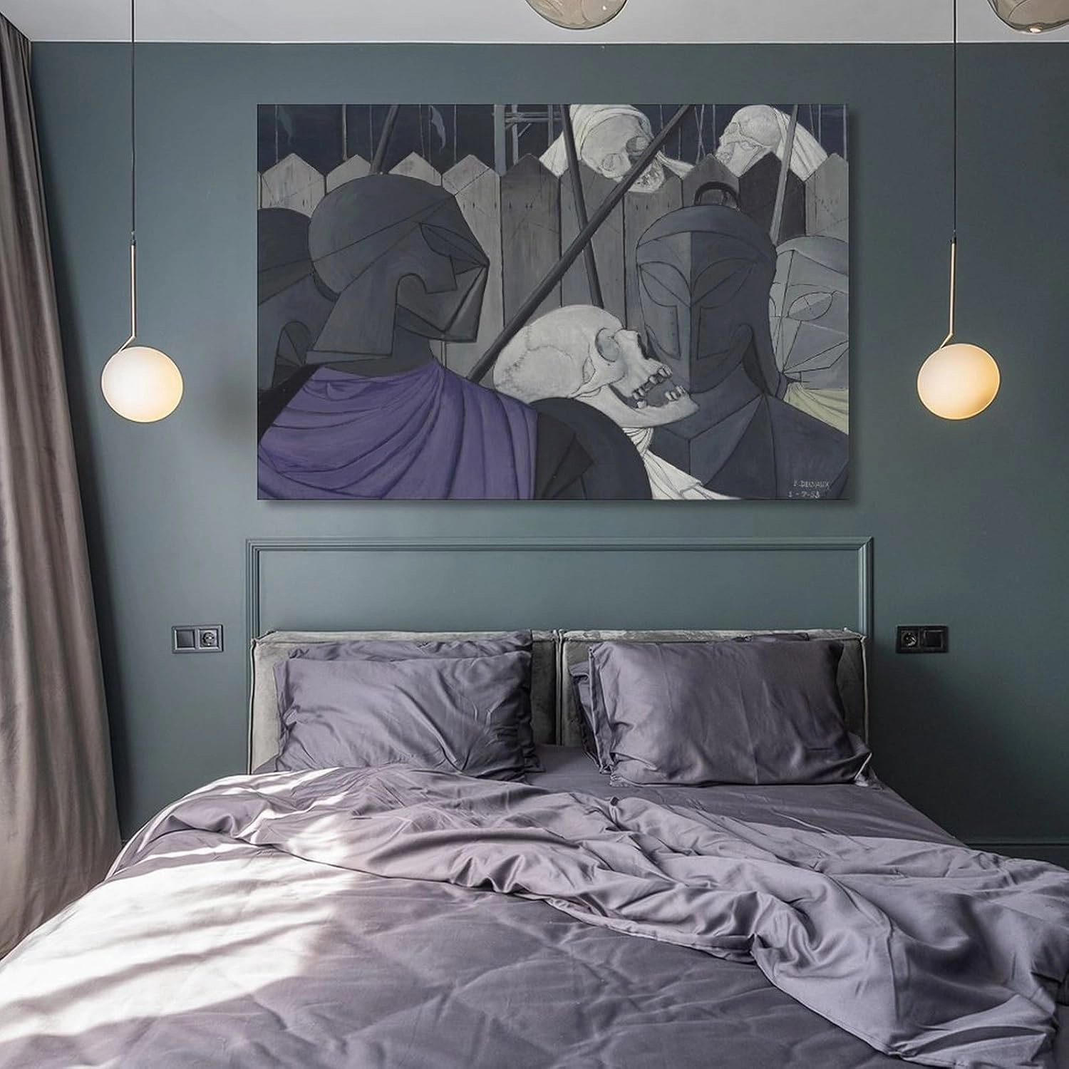 GHUYTKN PAUL DELVAUX Casques Squelettes High-Definition Spray-Painted Oil Paintings for Versatile Decor - Home & Commercial Posters Art Print Wall Photo Paint Poster Hanging Picture Family Bedroom Dec