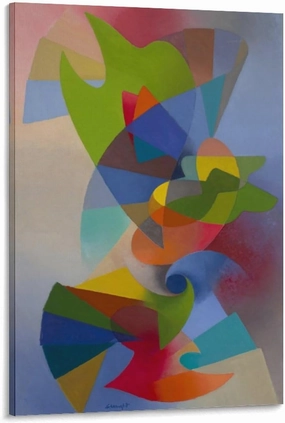 GHUYTKN Stanton MacDonald-Wright Jeunesse High-Definition Spray-Painted Oil Paintings for Versatile Decor - Home & Commercial Artworks Canvas Poster Room Aesthetic Wall Art Prints Home Modern Decor Fr