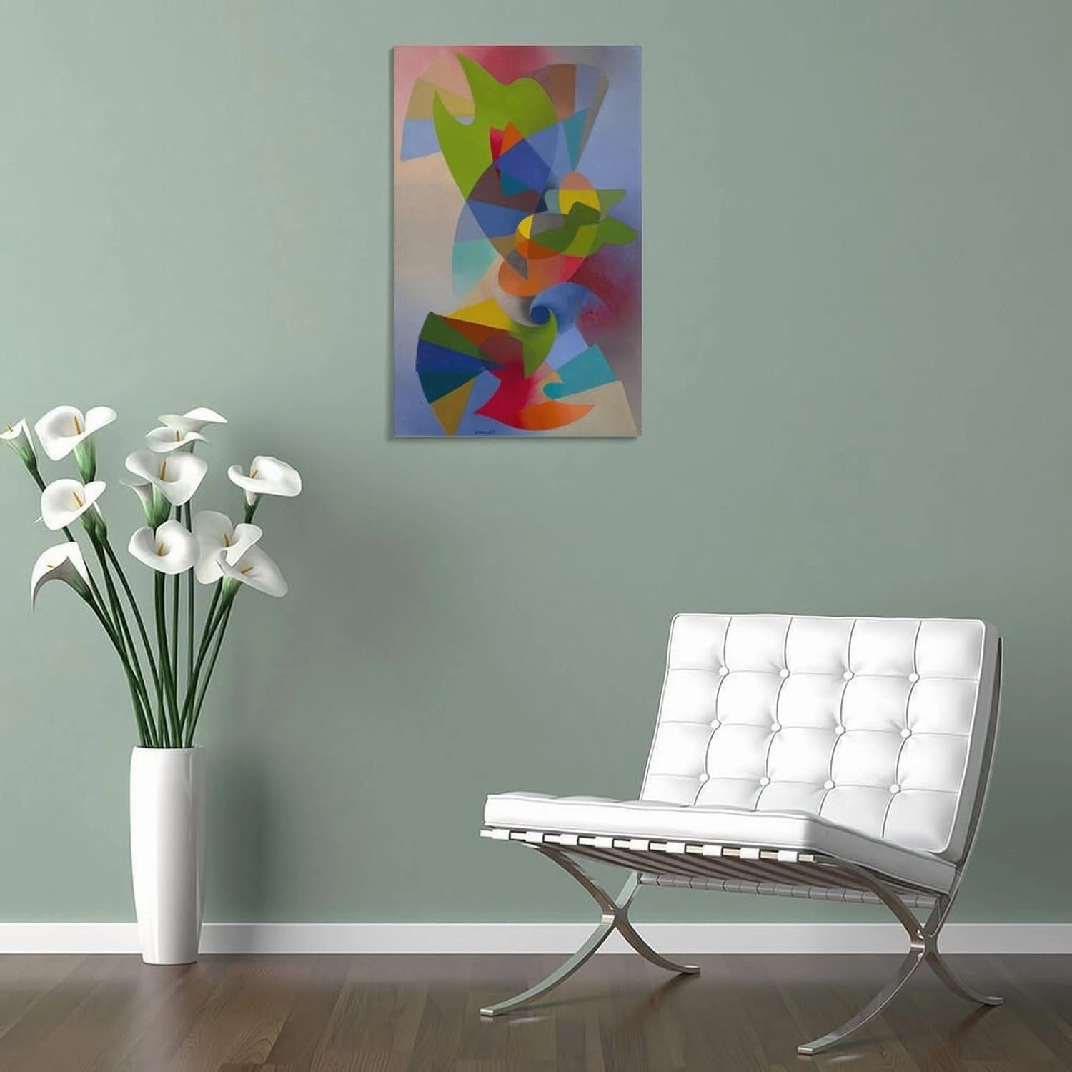 GHUYTKN Stanton MacDonald-Wright Jeunesse High-Definition Spray-Painted Oil Paintings for Versatile Decor - Home & Commercial Artworks Canvas Poster Room Aesthetic Wall Art Prints Home Modern Decor Fr