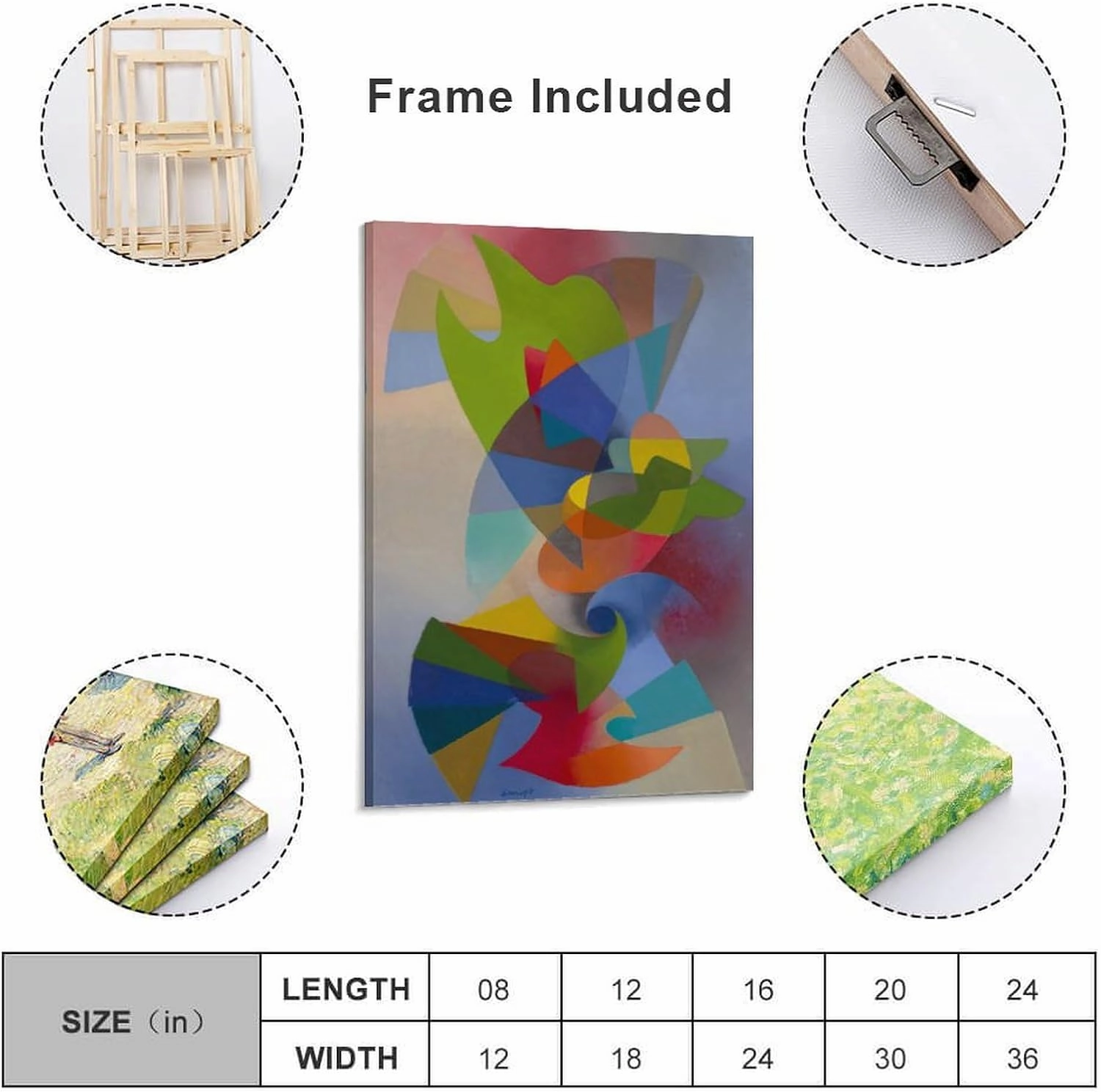 GHUYTKN Stanton MacDonald-Wright Jeunesse High-Definition Spray-Painted Oil Paintings for Versatile Decor - Home & Commercial Artworks Canvas Poster Room Aesthetic Wall Art Prints Home Modern Decor Fr