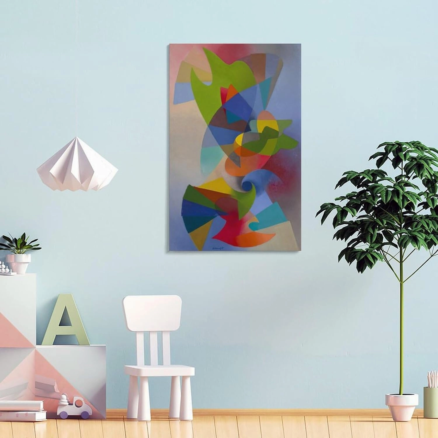 GHUYTKN Stanton MacDonald-Wright Jeunesse High-Definition Spray-Painted Oil Paintings for Versatile Decor - Home & Commercial Artworks Canvas Poster Room Aesthetic Wall Art Prints Home Modern Decor Fr