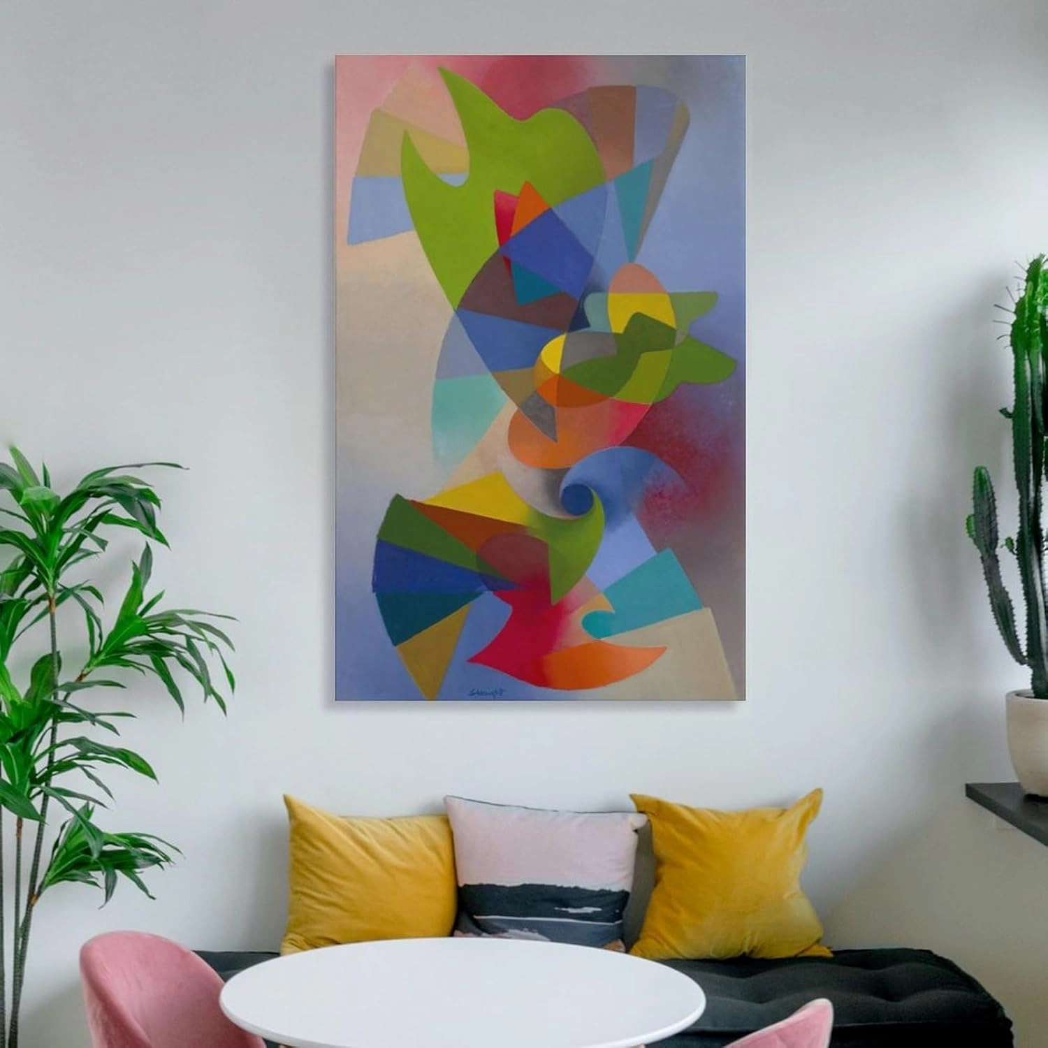 GHUYTKN Stanton MacDonald-Wright Jeunesse High-Definition Spray-Painted Oil Paintings for Versatile Decor - Home & Commercial Artworks Canvas Poster Room Aesthetic Wall Art Prints Home Modern Decor Fr