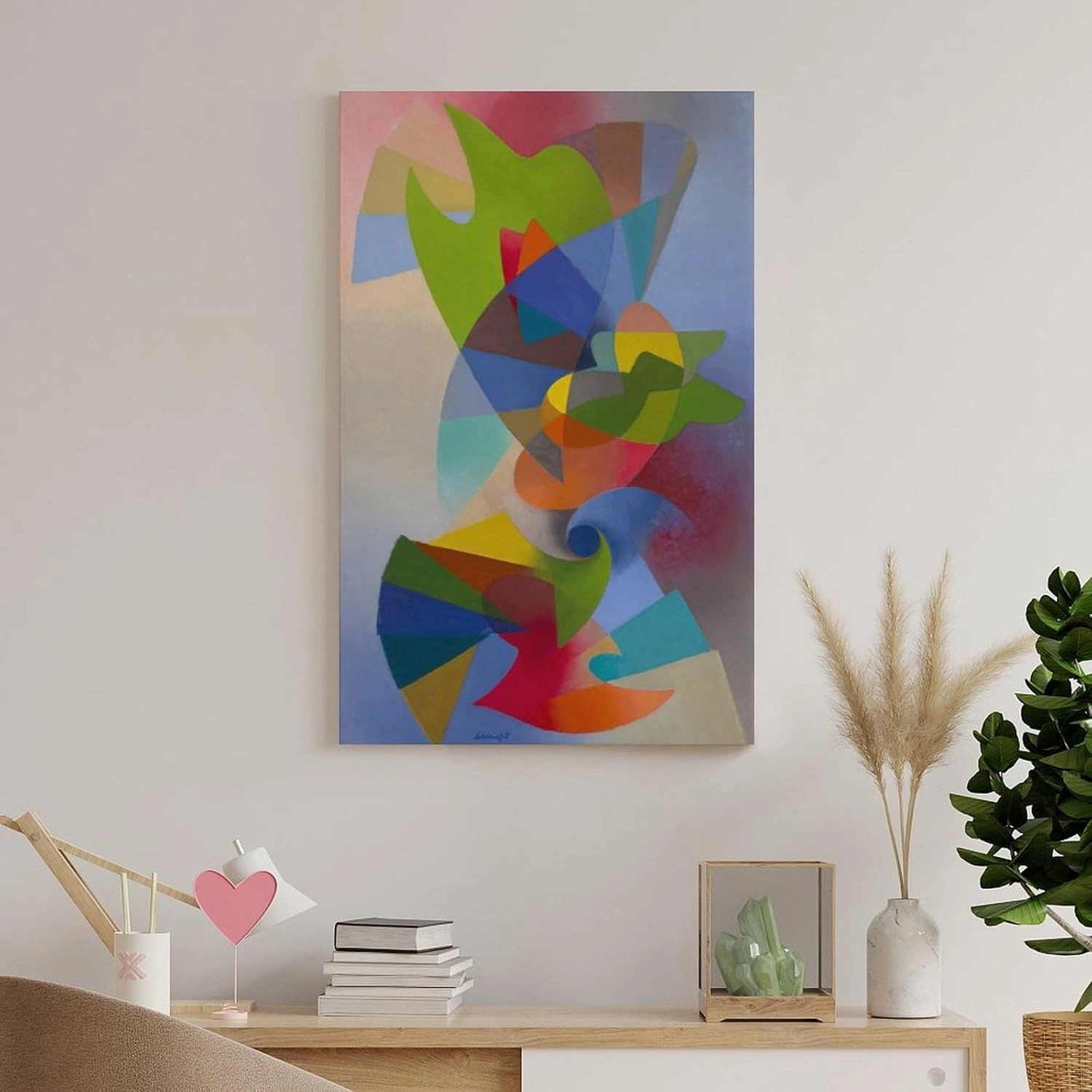 GHUYTKN Stanton MacDonald-Wright Jeunesse High-Definition Spray-Painted Oil Paintings for Versatile Decor - Home & Commercial Artworks Canvas Poster Room Aesthetic Wall Art Prints Home Modern Decor Fr