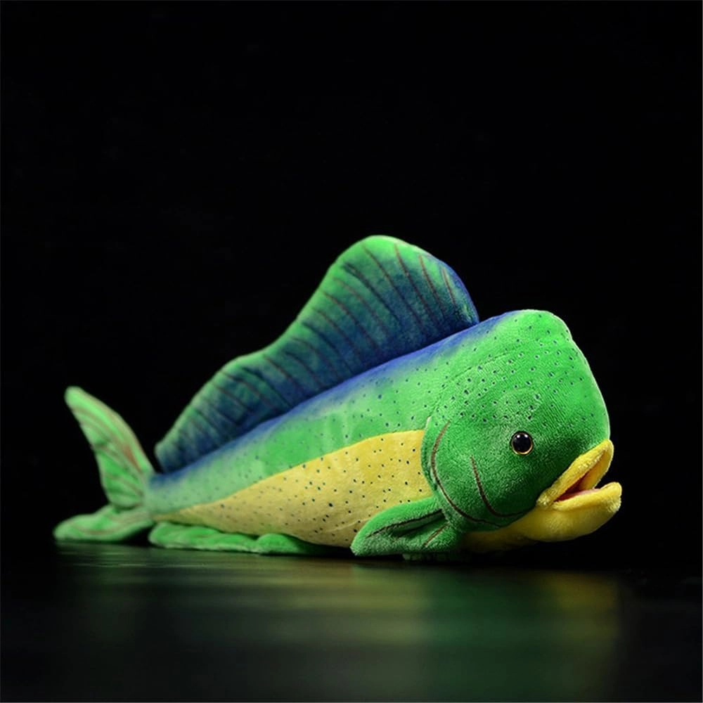 Giant Mahi Mahi Plush Pillow - Realistic Marine Life Stuffed Animal Fish Decor with Ultra-Soft Texture
