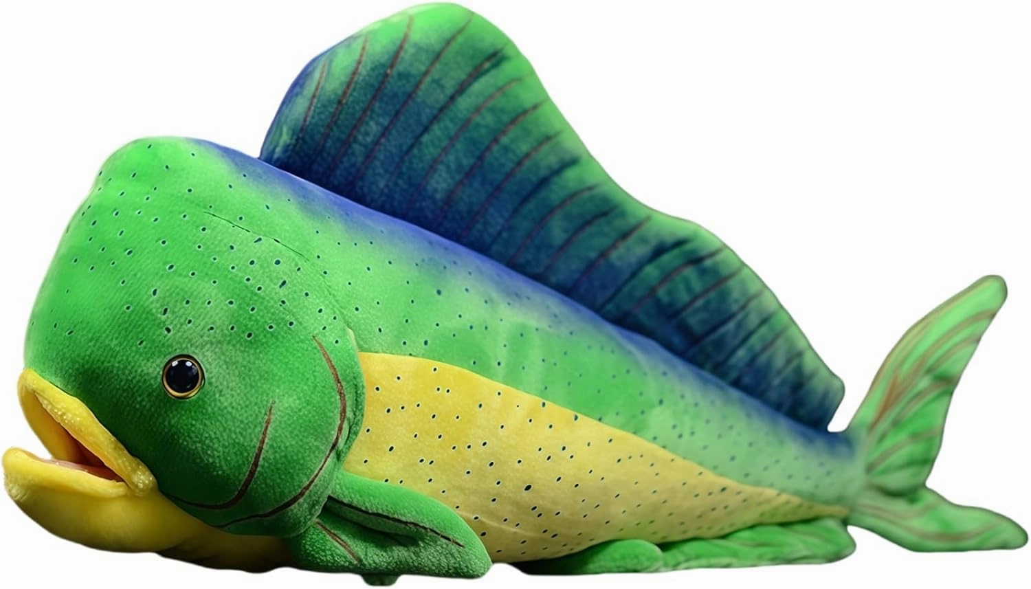 Giant Mahi Mahi Plush Pillow - Realistic Marine Life Stuffed Animal Fish Decor with Ultra-Soft Texture