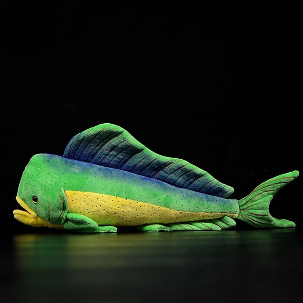 Giant Mahi Mahi Plush Pillow - Realistic Marine Life Stuffed Animal Fish Decor with Ultra-Soft Texture