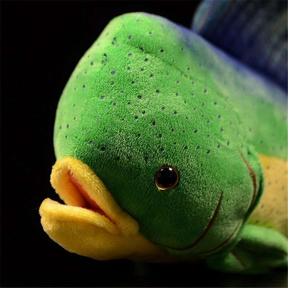 Giant Mahi Mahi Plush Pillow - Realistic Marine Life Stuffed Animal Fish Decor with Ultra-Soft Texture