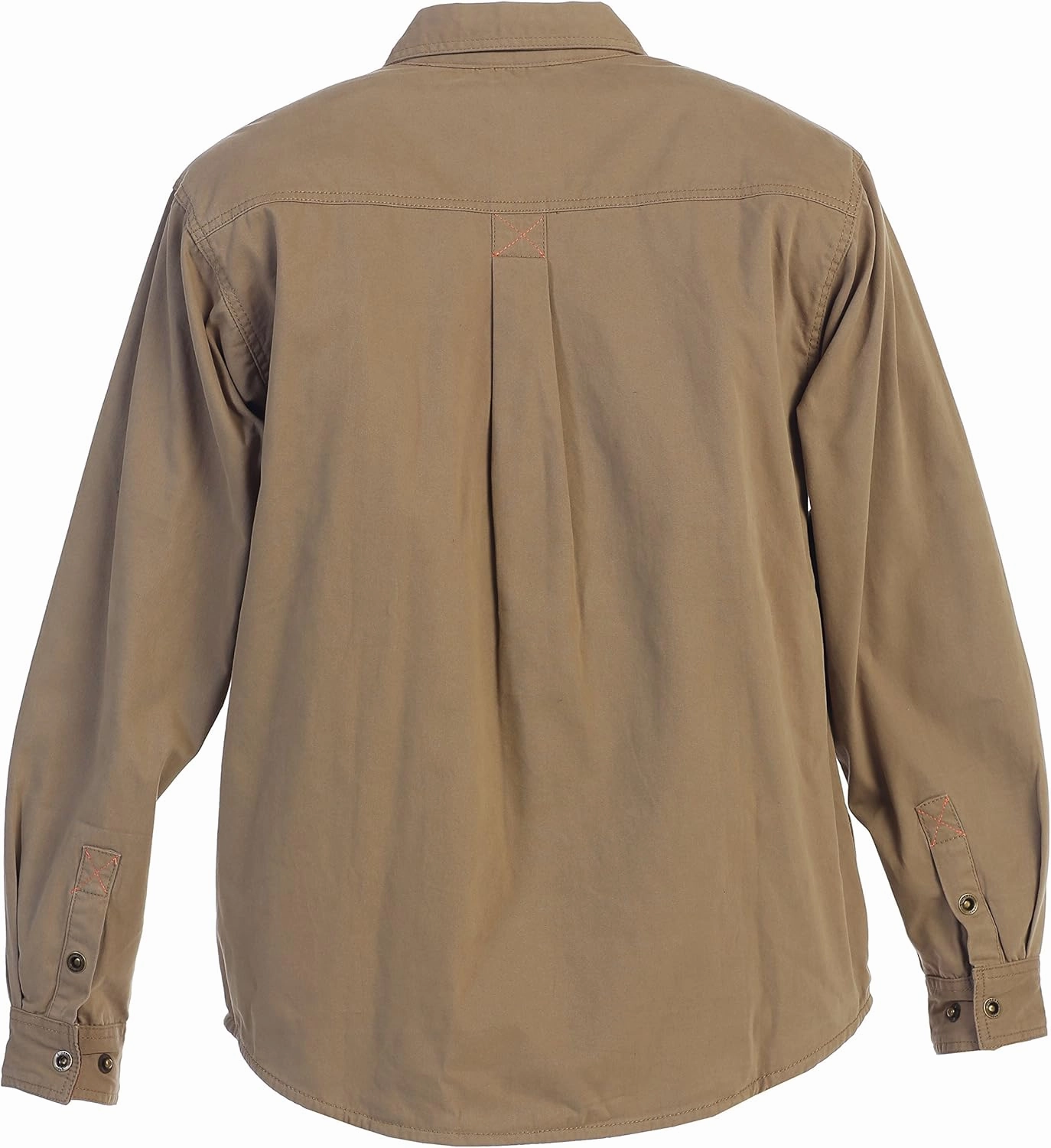 Gioberti Men's 100% Cotton Brushed and Soft Twill Shirt Jacket with Flannel Lining