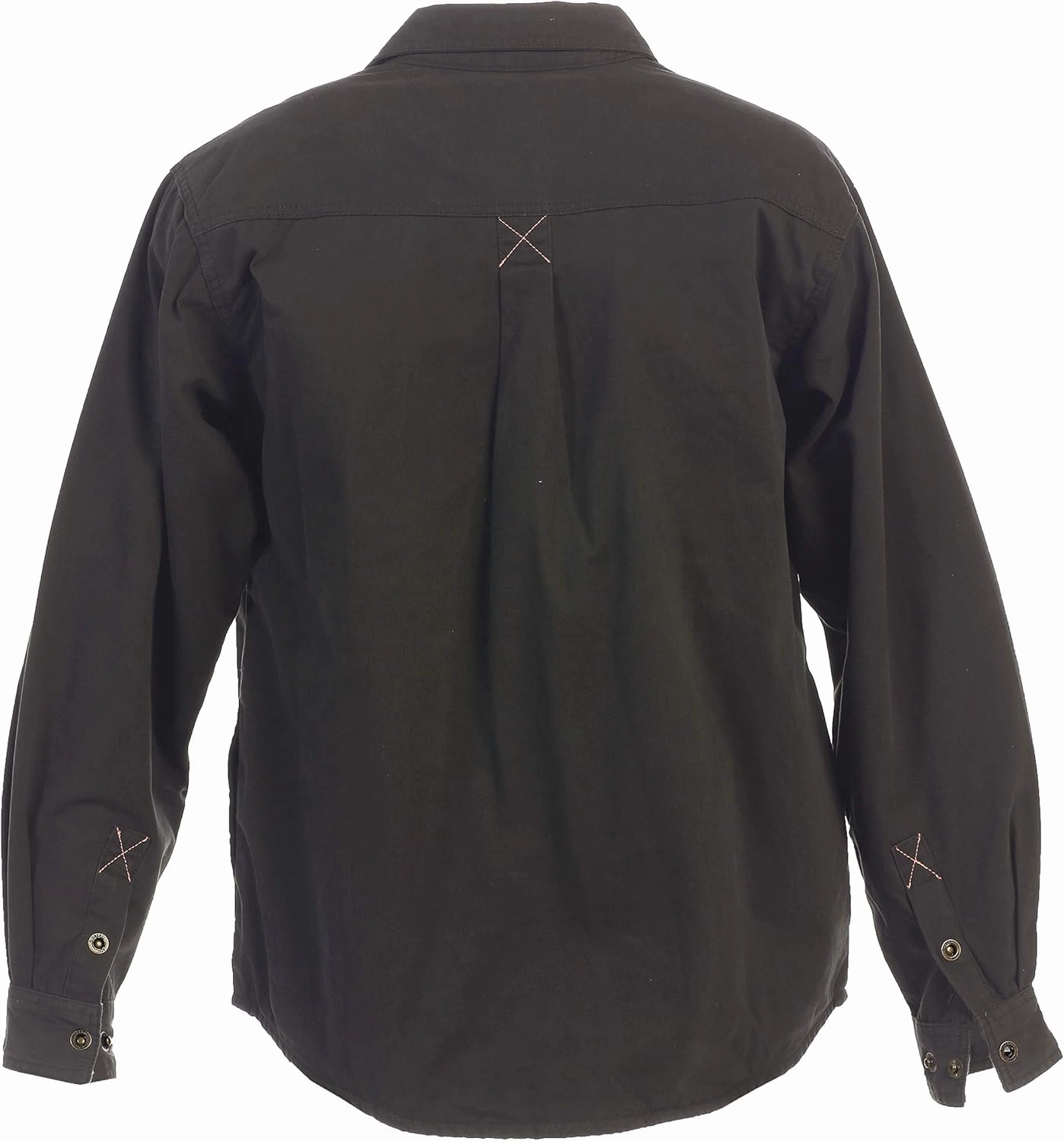 Gioberti Men's 100% Cotton Brushed and Soft Twill Shirt Jacket with Flannel Lining