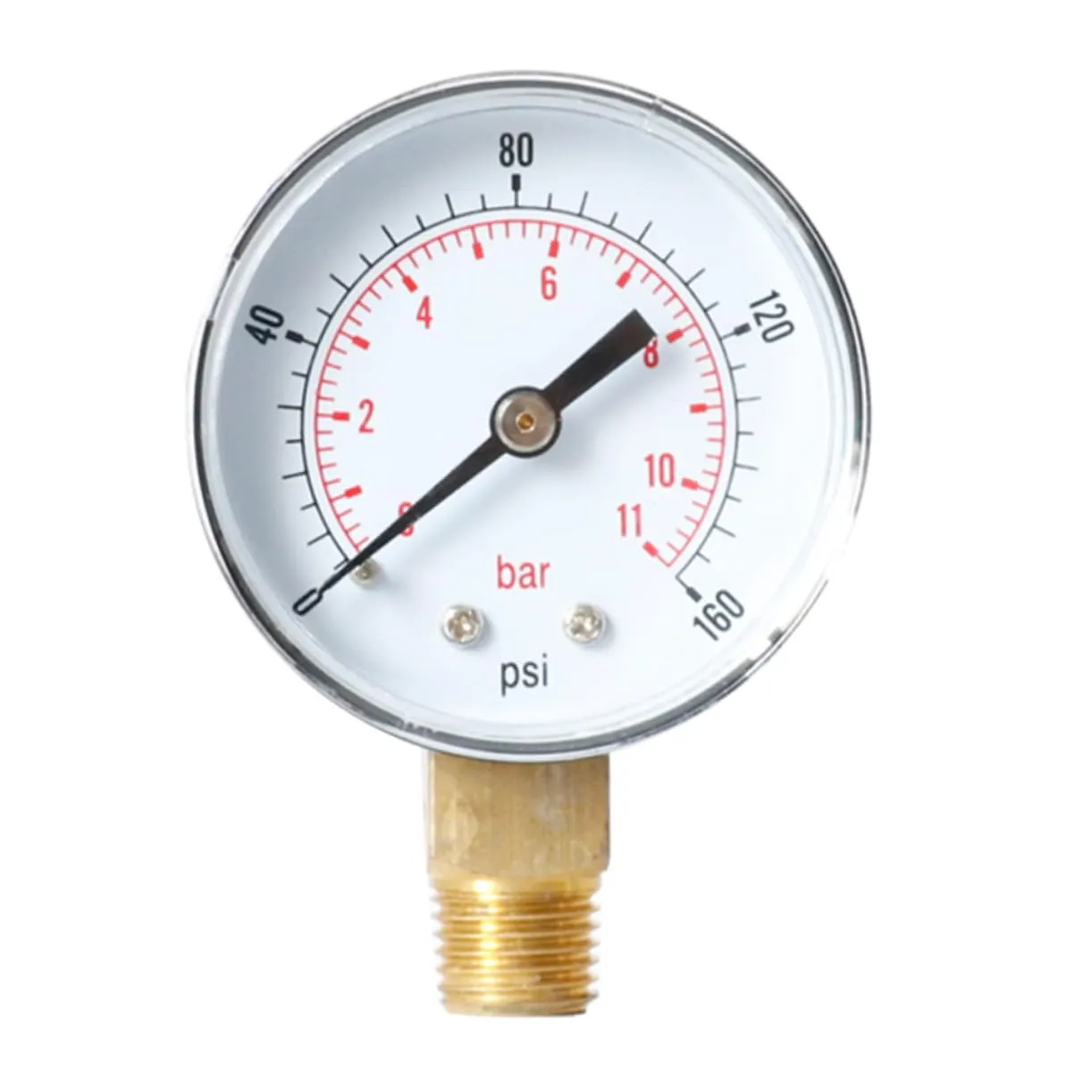GLEAVI 3pcs High Strength Pressure Gauge for Air Compressor 0-160 Psi 0- Metal -to-Read Number Markings