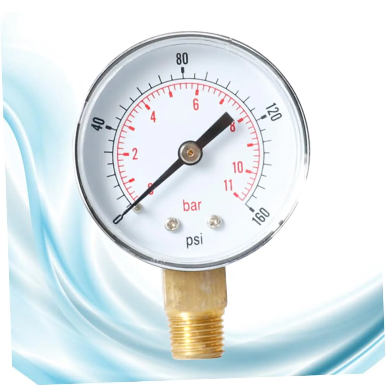 GLEAVI 3pcs High Strength Pressure Gauge for Air Compressor 0-160 Psi 0- Metal -to-Read Number Markings