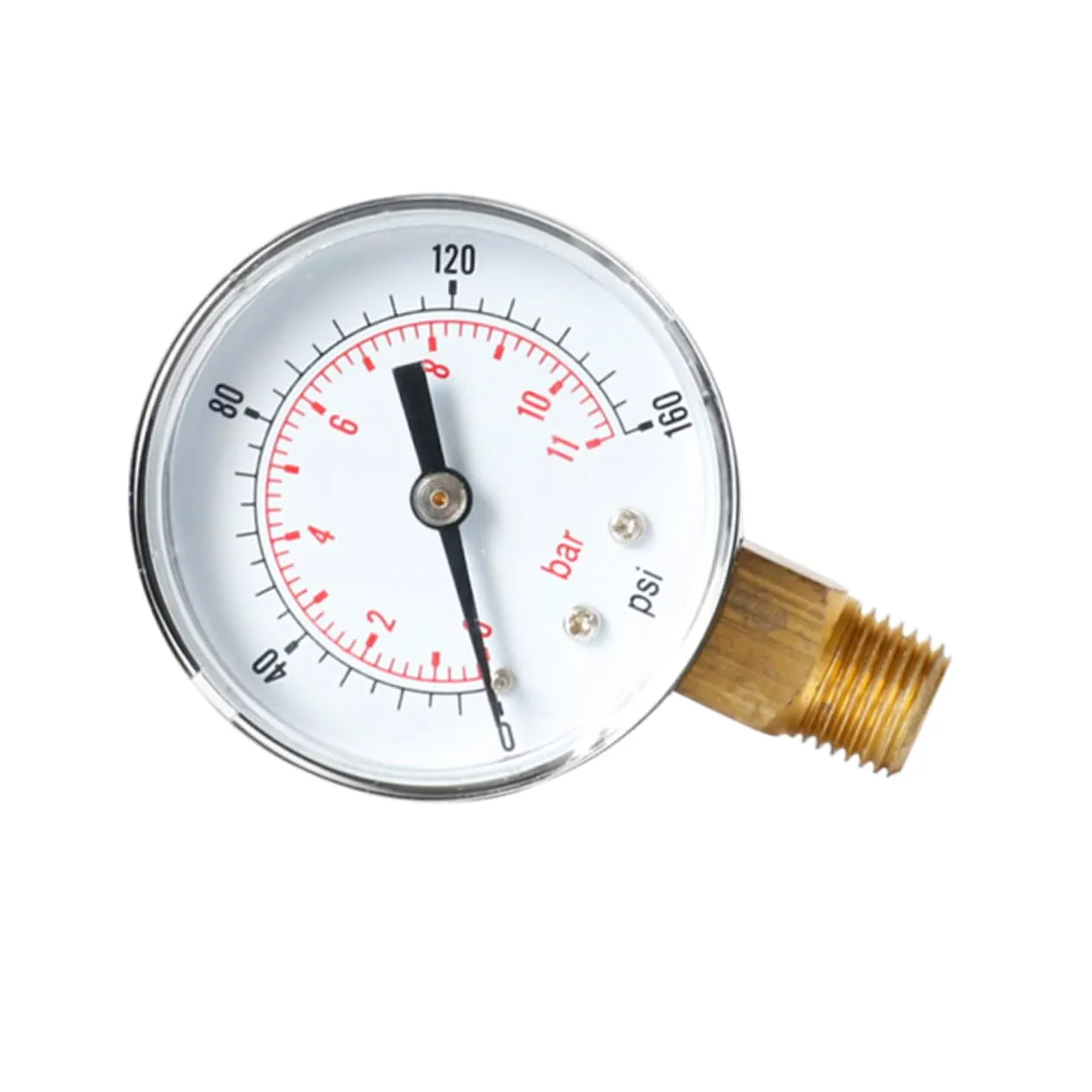 GLEAVI 3pcs High Strength Pressure Gauge for Air Compressor 0-160 Psi 0- Metal -to-Read Number Markings