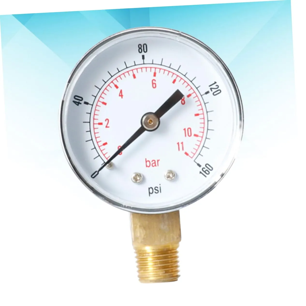 GLEAVI 3pcs High Strength Pressure Gauge for Air Compressor 0-160 Psi 0- Metal -to-Read Number Markings