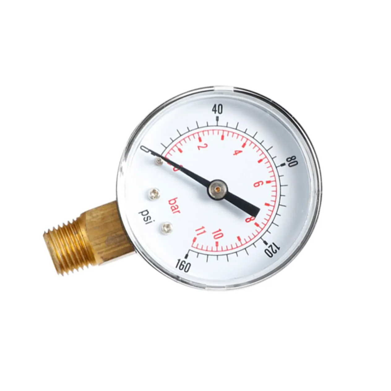 GLEAVI 3pcs High Strength Pressure Gauge for Air Compressor 0-160 Psi 0- Metal -to-Read Number Markings