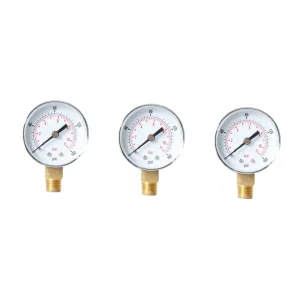 GLEAVI 3pcs High Strength Pressure Gauge for Air Compressor 0-160 Psi 0- Metal -to-Read Number Markings