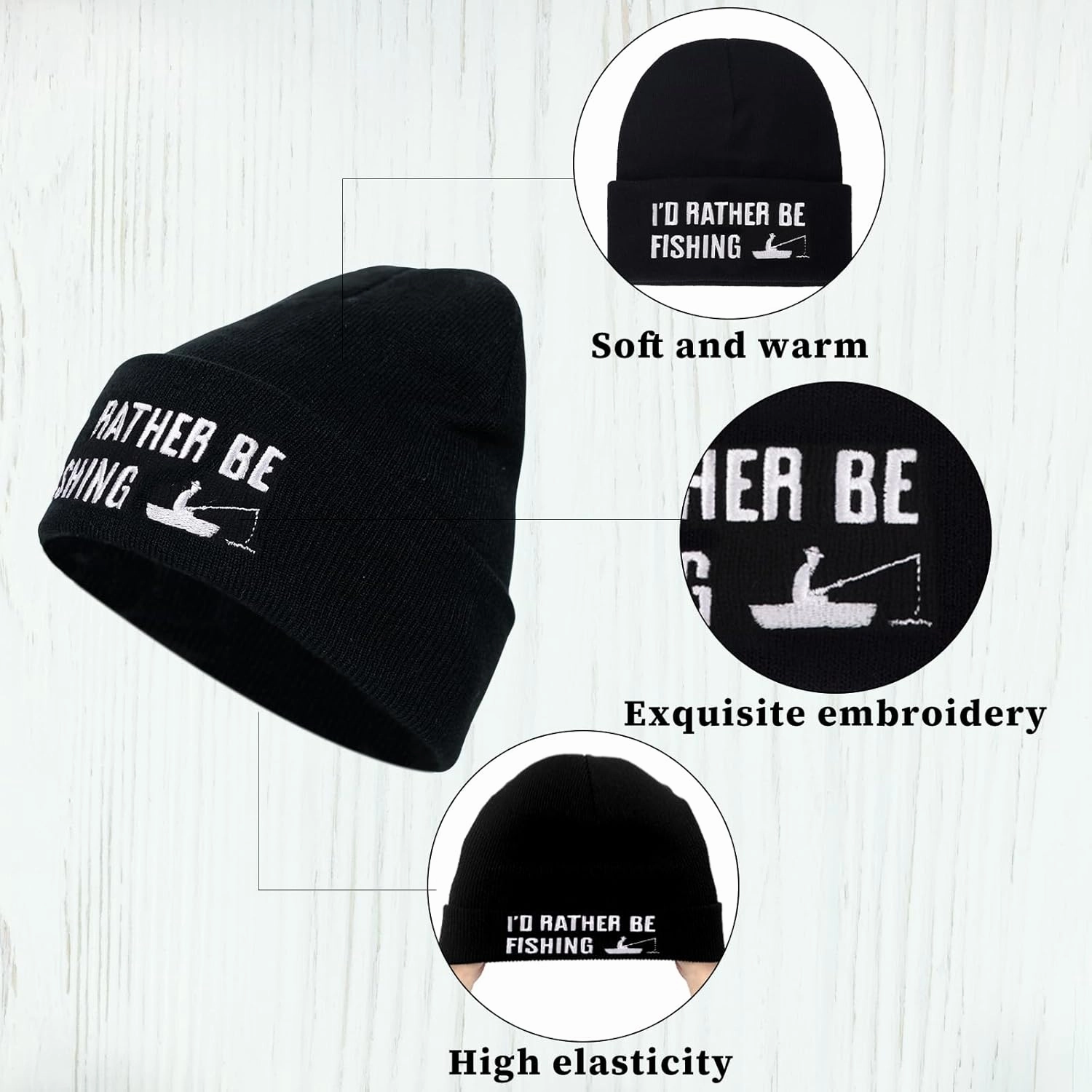 GOAUS Fishing Gifts for Men, Funny Hat and Socks, Fathers Gifts for Him Dad Son Husband Boyfriend Grandpa Boys