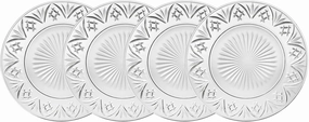 Godinger Serving Plates, Dinner Plates, for Appetizers, Salads & More Dublin Crystal Set of 4 10.5in