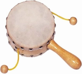 Goki Beggars Drum Musical Toy, Brown