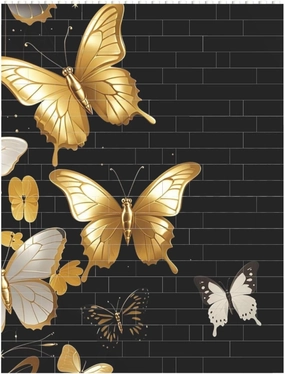 Gold White Butterflies Black Building Block Puzzle Personalized Building Bricks for Adults Block Puzzle Building DIY Brick Block Puzzles Valentine's Day Gifts for Home Decor Brick Puzzle