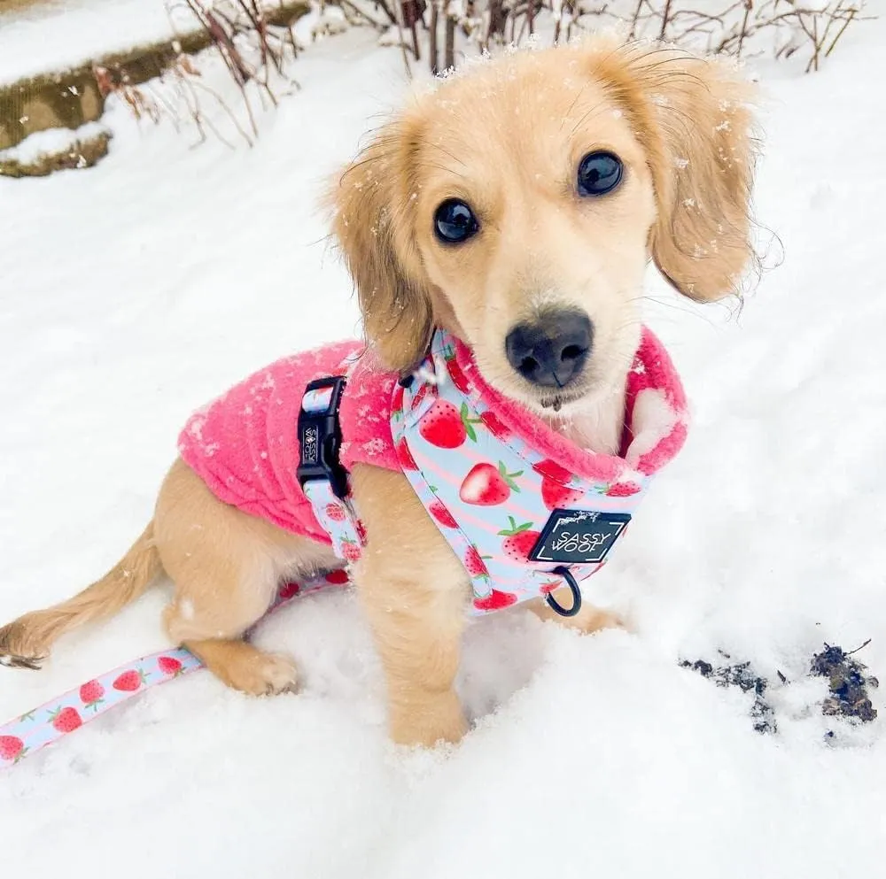 Gooby - Stretch Fleece Vest, Pullover Fleece Vest Jacket Sweater for Dogs, Pink, Large
