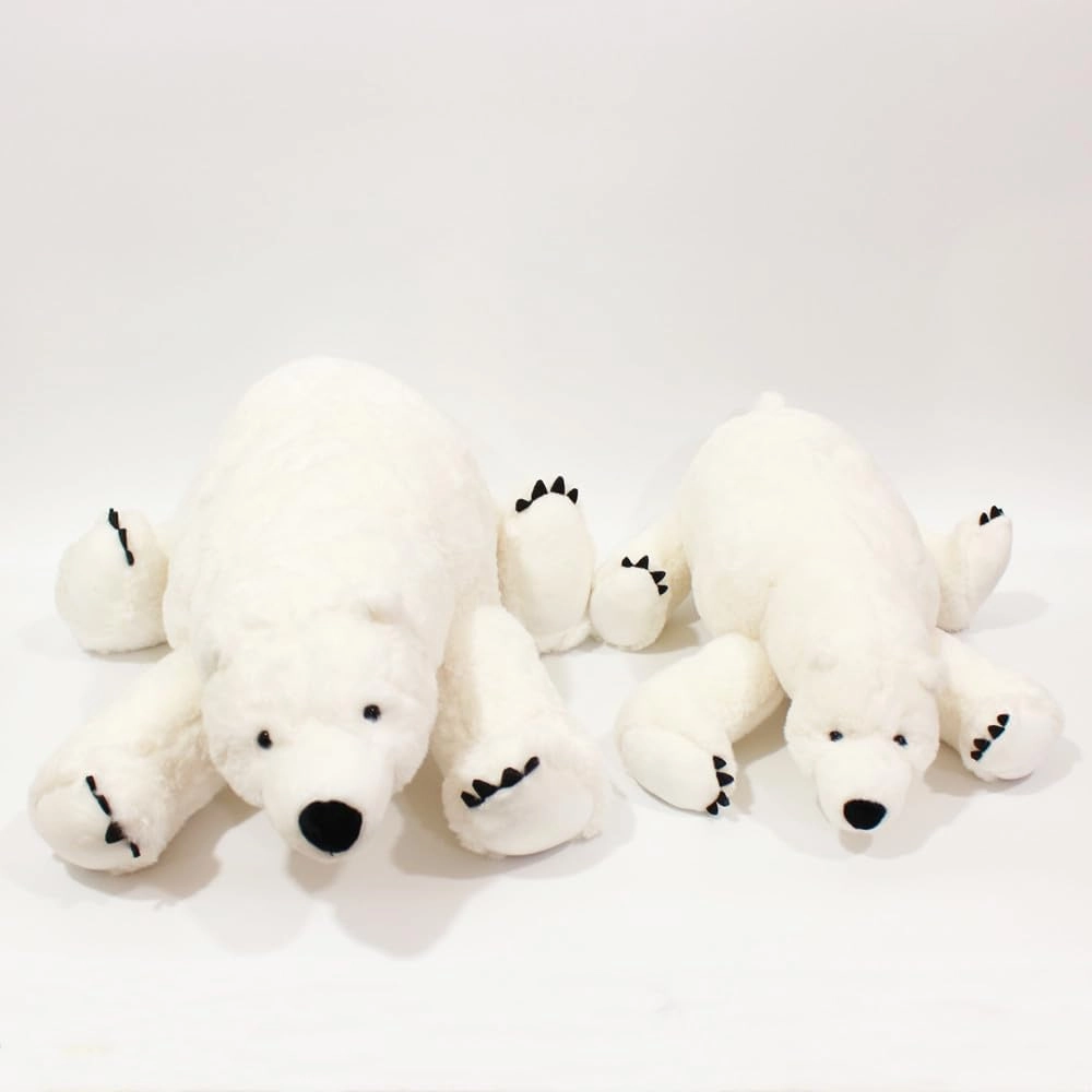 GracesDawn Stuffed Animals - Polar Bear, Lifelike White Polar Bear Plush, Large Stuffed Animals. (White 11.8 inches Long)