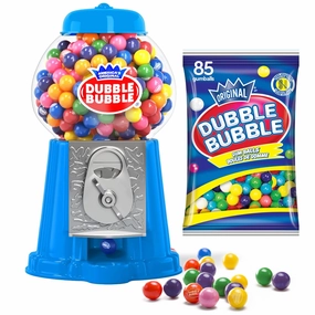 Gumball Machine for Kids 8.5" - Coin Operated Bubble Gum Machine and Toy Bank - Candy Machine Dispenser Includes 45 Gum Balls - Candy Dispenser Machine Gift Toys for Girls and Boys - 8.5" (Light Blue)