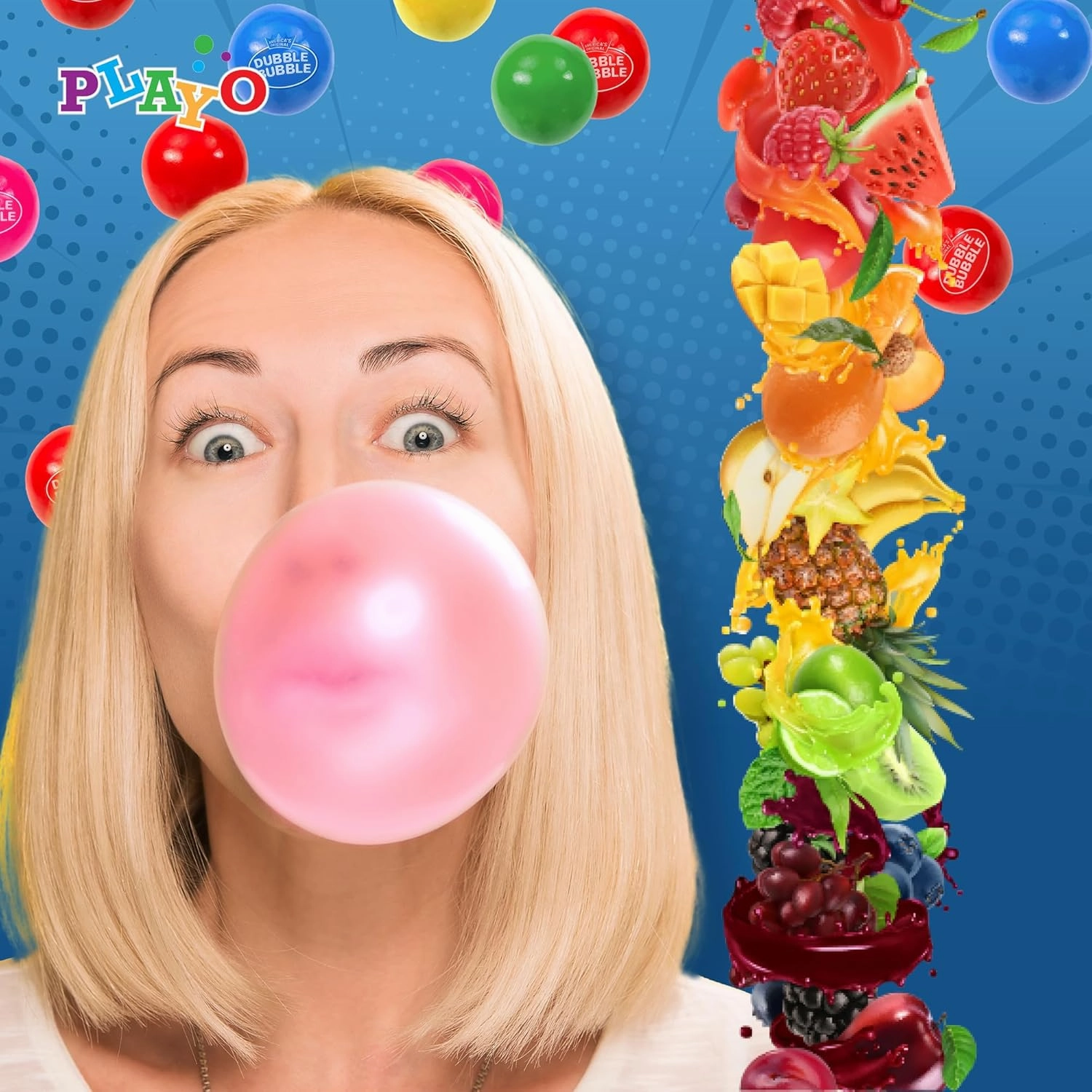 Gumball Machine for Kids 8.5" - Coin Operated Bubble Gum Machine and Toy Bank - Candy Machine Dispenser Includes 45 Gum Balls - Candy Dispenser Machine Gift Toys for Girls and Boys - 8.5" (Light Blue)