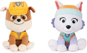 GUND Paw Patrol 6" Plush Stuffed Animal Bundle of 2 Characters, Everest and Rubble
