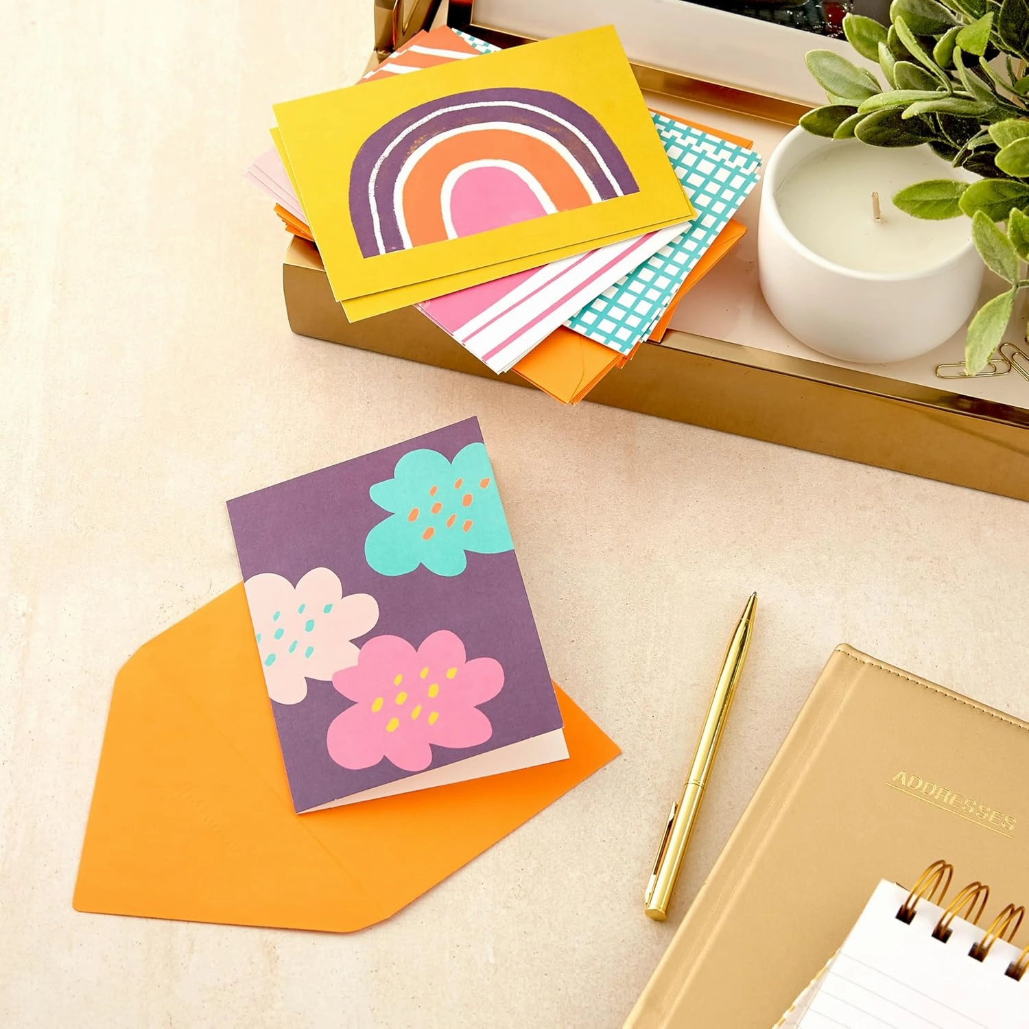 Hallmark Blank Cards Assortment, Modern Doodles (48 Cards with Envelopes) for Mother's Day, Graduation, Just Because, All Occasion