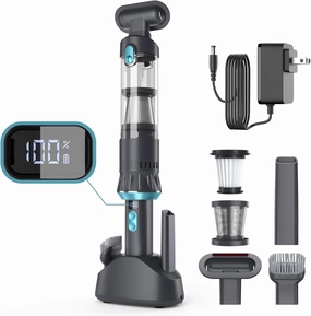 Handheld vacuum cleaner, Car vacuum, Brushless motor, powerful suction of 18KPA, Equipped with a power display, Multiple layers of filtration, with a charging dock, Car interior/sofa/tabletop cleaning