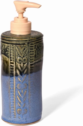 Handmade Soap Lotion Dispenser, Smoky Blue