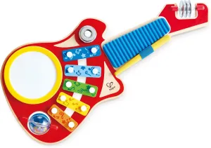 Hape 6-in-1 Music Maker | Colorful 6 Instrument Guitar Shaped Musical Toy for Ages 18 Months 