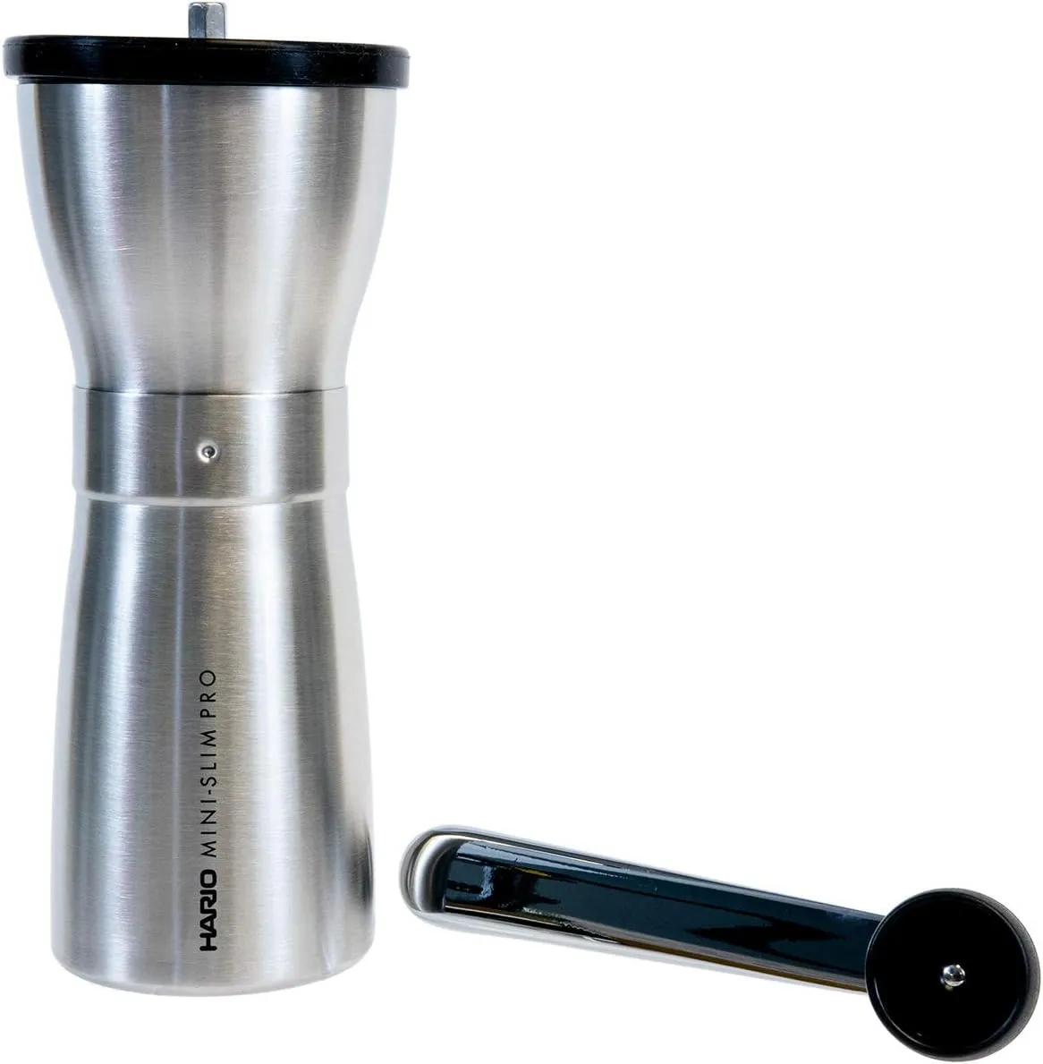 Hario "Mini-Slim Pro" Ceramic Coffee Mill, Silver