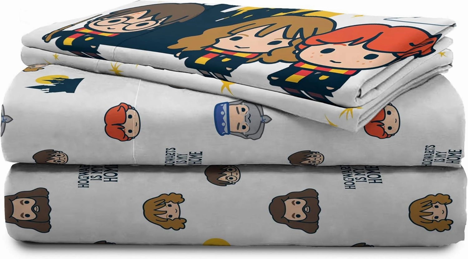 Harry Potter Hogwarts is My Home 4 Piece Full Sheet Set (Offical Harry Potter Product)