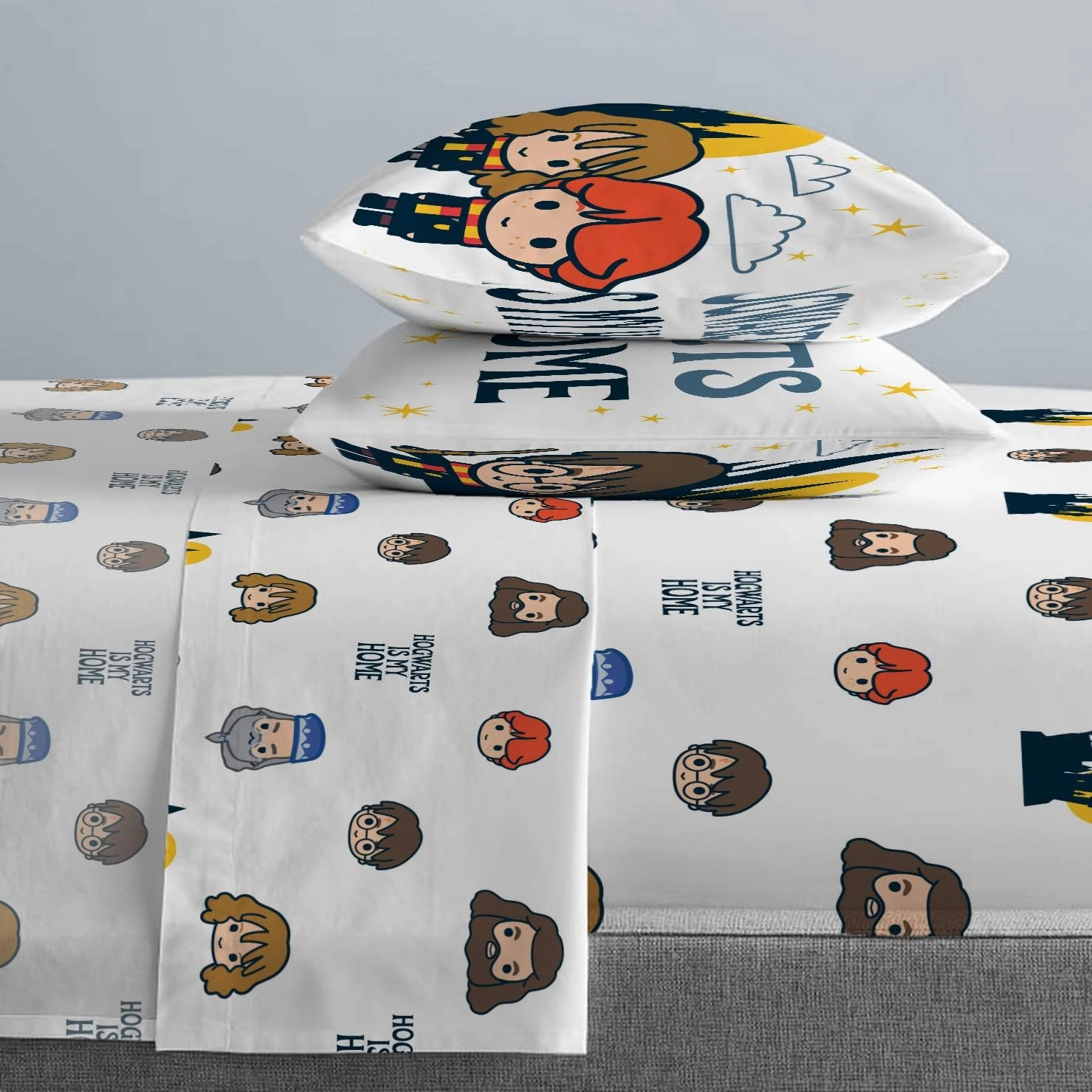 Harry Potter Hogwarts is My Home 4 Piece Full Sheet Set (Offical Harry Potter Product)