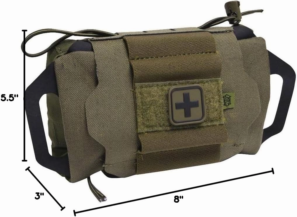 High Speed Gear Reflex IFAK System | Roll and Carrier | Medical Supply Holder (Olive Drab)