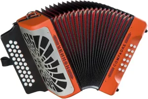 Hohner Compadre Diatonic Accordion - Keys of F/Bb/Eb - Orange