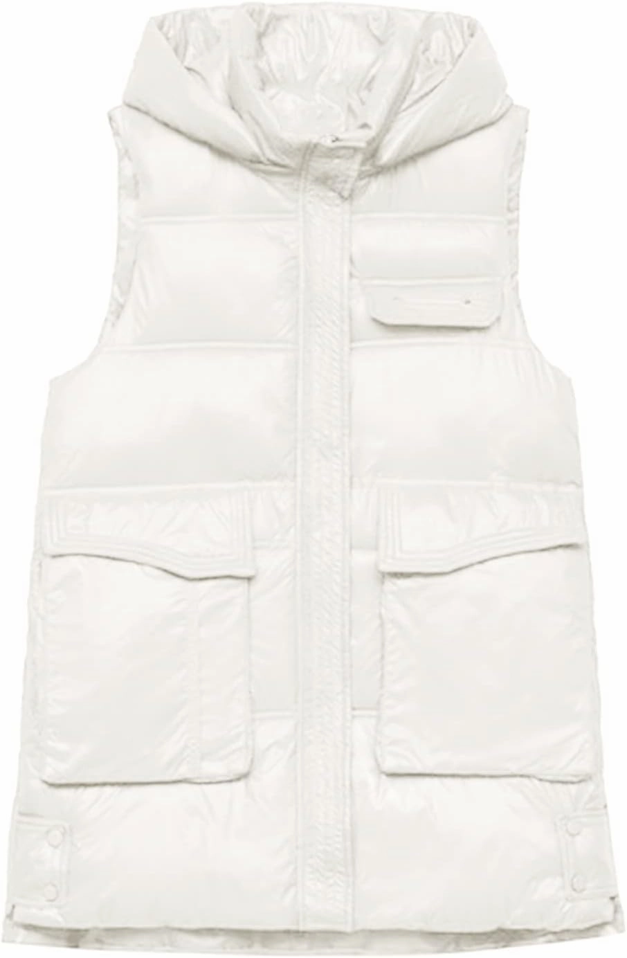 Hot Down Womens Vest Women Quilted Sleeveless Jacket Vest Hooded Thick Long Coat Winter Warm Womens Winter Jacket