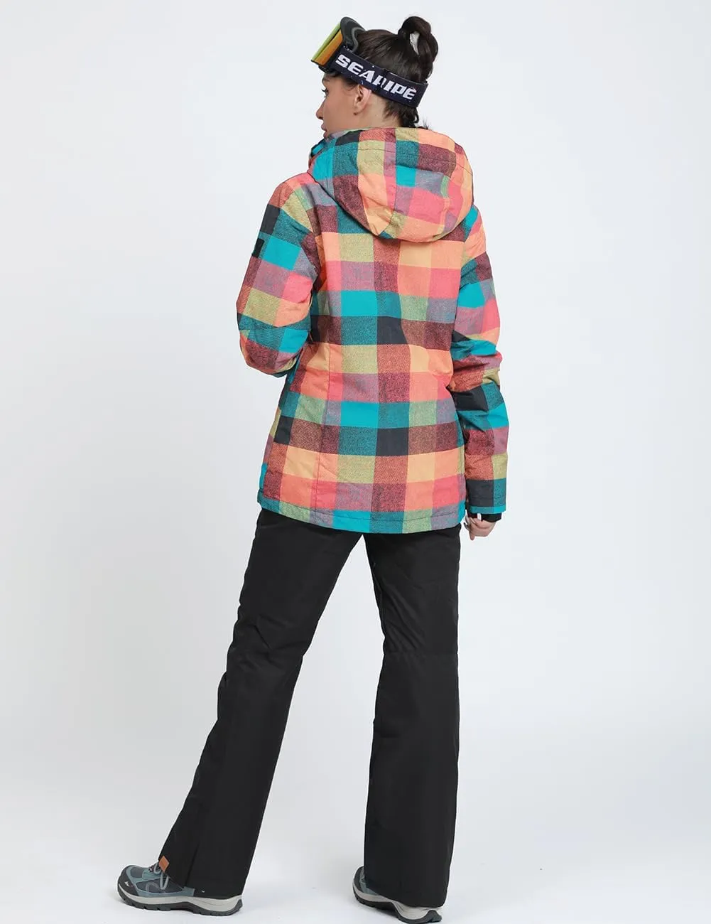 HOTIAN Ski jacket Snowboard Jacket Womens High Windproof Colorful Snow Jacket Pants Set