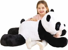 IKASA Giant Panda Stuffed Animal Plush Toy,30" Large Cute Jumbo Soft Toys,Huge Big Size Plushy Fluffy Fat Oversized Plushie,Gifts for Kids Girls